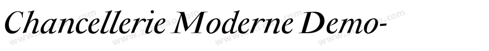 Chancellerie Moderne Demo字体转换